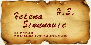 Helena Simunović vizit kartica